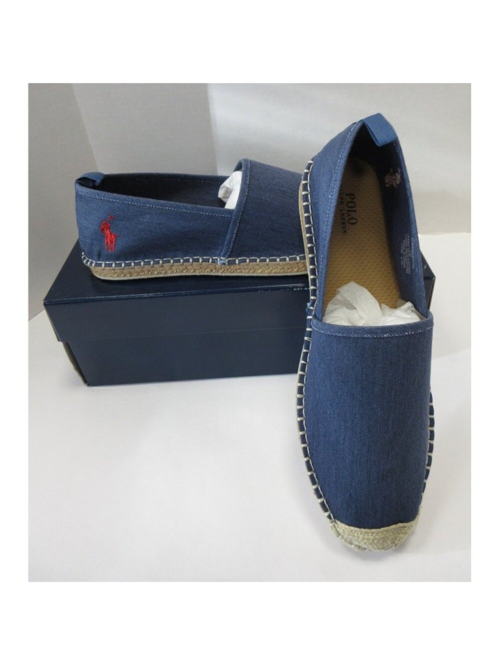 Polo Ralph Lauren Shoes 11 D Barron Espadrille Washed Twill Slip On